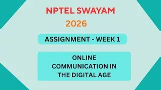 NPTEL Online communication in the digital age ASSIGNMENT 1 Solutions | Week 1 JAN 2026 #nptel