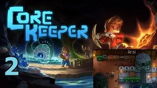 Digging, crafting, and laying down some minecart tracks - Core Keeper [2]
