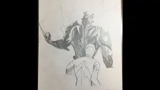I drew savitar and the flash(fighting)!!!