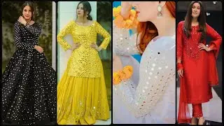 Trending Mirror Work Party Suits/Mirror work #Frocks//mirror work #Salwar Suits||Mirror work lehnga