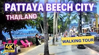 🇹🇭 Thailand Pattaya Walk 🌴 | Beach to Nightlife Walking Tour | Real sound |