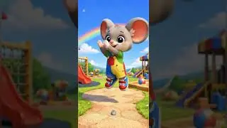 🐭🌈 Jump Jump Mouse! Fun Kids Song 🎵 #shortfeed  #shorts