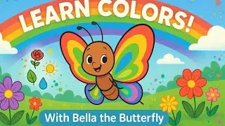 Bella the Butterfly&rsquo;s Color Song 🌈 | Learn Colors for Kids | Fun Animated Nursery Rhyme!