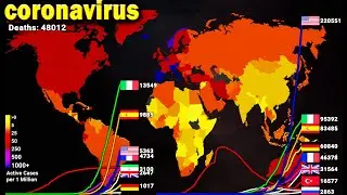 (April 16) Coronavirus Map Timelapse of Active Cases