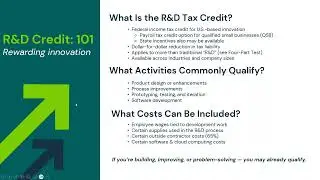 R&D Tax Credits for Manufacturers - Driving Growth Through Innovation