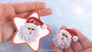 Père Noël en quilling  - Tutoriel - Quilled Father Christmas