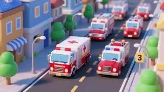 Emergency Truck Counting Lane | Kids Songs & Counting Fun