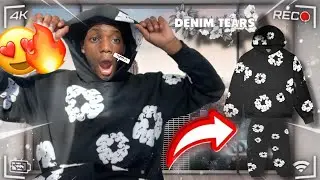 DENIM TEARS COTTON WREATH TRACKSUIT REVIEW🔥 (Mens Black Hoodie/Pants)