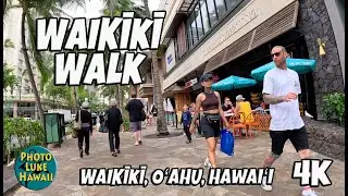 Waikiki Walk Kuhio Ave International Market Place ABC Stores Hello Kitty 4K60 July 19, 2023 Oahu