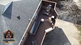Mt Airy Cincinnati drone footage of Deck before Deck Restoration Painting with Kong Armor &trade;️ 🦍