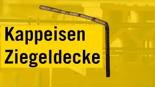 Ziegeldecke - Die Kappeisen verlegen.