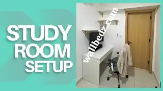 Custom Made Study Table with Bookshelves in Dubai | Modern Home Office Furniture