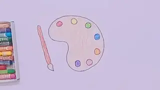 How To Draw  Paint/Colour Pallette 🎨 | Easy Drawing Practice And Coloring For Kids