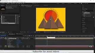 After Effects Tutorial: Sun & Mountain Moving Scene Cartoon Animation Gif Part- 1
