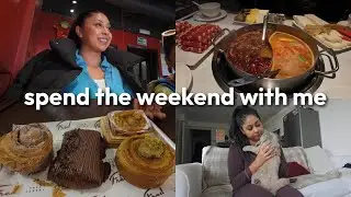 Spend the weekend with me vlog: girl's date, food shop, home workout