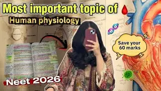 Human physiology ke Most Important topics 🧬🔥🏆#neetaspirant #neetstudyplan #studywithme10hours