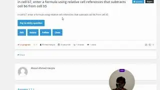 in cell b7, enter a formula using relative cell references that subtracts cell b6 from cell b5
