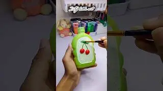 Painting on bottle 🍾✨ #youtubeshorts #shorts #diy #craft #art #paintingonbottle #paintinghacks