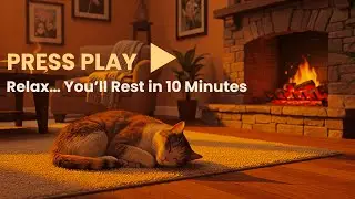 Calming Music with Cats LIVE &ndash; Soft Piano & Fireplace ASMR to Quiet Your Mind