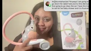 Yookidoo Elephant Baby Bath Shower Head &ndash; Gentle & Fun Bath Time for Newborns!