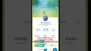 Shiny Ferroseed Evolution in Pokemon Go |@KiritoBhai1|#shinypokemon #pokemonevolution #pokemongo
