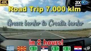 Driving Across Serbia 🇷🇸 | From Greece Border to Croatia Border (3X Speed • 4K Road Trip)