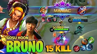 MANIAC! Bruno Perfect Gameplay [Top Global Bruno] By Gosu Hoon - Mobile Legend