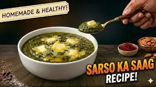 Punjabi Sarson Ka Saag | Dhaba Style at Home😋 #youtubeshorts #trending #viral #food #cooking #winter
