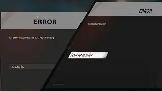 Black Ops Cold War - How to FIX  this Error ( Exit to Desktop and Sail 630 Nuclear Bug )