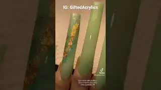 Sage Green XXL nails 🍃 #blacknailtechs #nailtutorials #nailsofyoutube
