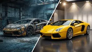 Abandoned Lamborghini Restoration | Full Repair from Rust & Fire Damage to Showroom