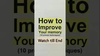 How to Improve Your Memory? | Tips for Better Memory 🧠 #youtube #shorts
