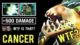 OMG +500 DAMAGE New Cancer Hero Mid Machine Gun Underlord Crazy Gameplay 7.21d Buff Top China Dota 2