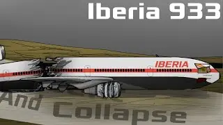 Iberia Airlines Flight 933 crash animation Ascent And Collapse