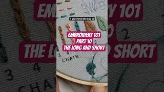 Длинный и короткий стежок: урок по вышивке для начинающих от начинающего мастера #вышивания