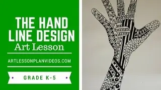 Elementary Art Lesson: The Hand Line Design