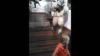 Krampus and Rowdy show off their moves