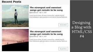 Designing a post article | Designing a Blog using HTML and CSS