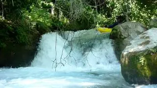 Kayaking Upper Lousios - Sep11 - Louko @ Cave Drop