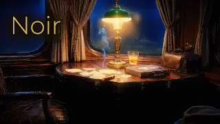 NOIR 🖤🚂 Rainy Evening Luxury Train Cabin Ambience (Relaxing Music + Rain Sounds) | 6 Hours