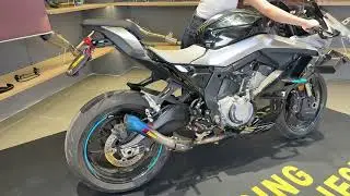 CFMOTO 675SR Exhaust Sound &ndash; Burnt Blue Titanium | Side Angle Fire Shot