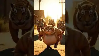 Muscular cat with aura #cat #funny #catcartoon #cute #viral #shorts