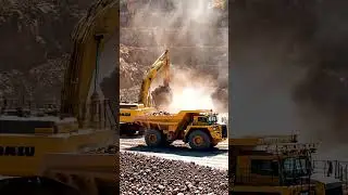 Giant Mining Machines: Komatsu & CAT in Action! 🤯