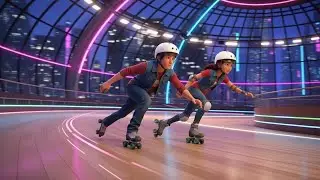 Fun Music Play - Neon Ghost | Disco, Euro-dance AI Music Video [4K]