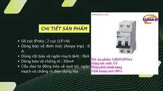 Cầu dao điện LB63N 1P+N 6A 30mA LB63N1PN6A TDAn  080126  11h38