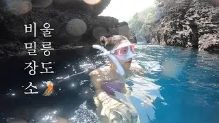 투명한 울릉라군. 울릉도에 이런곳이 있다구?🌋 | 와달리터널, jolyn, 프리다이빙, 다이빙, 고프로, 리더핀, 수영복, 여행로그