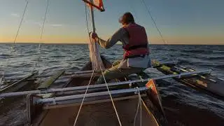 Два вечерних выхода с сыном. Sailing canoe vlog - выпуск 3.