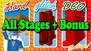 Hard Glitch Per Difficulty Chart Obby by zazidodo - All Stages and Bonus