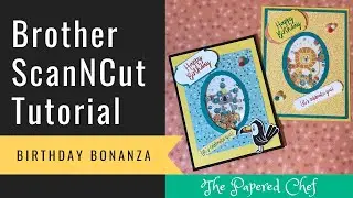 Brother ScanNCut Tutorial - Shaker Cards featuring the Birthday Bonanza Suite by Stampin’ Up!