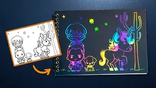 Harry Potter Magic Rainbow Effect | 15 Min Relaxing Art | Lofi Music | Cozy | Coloring | Aesthetic